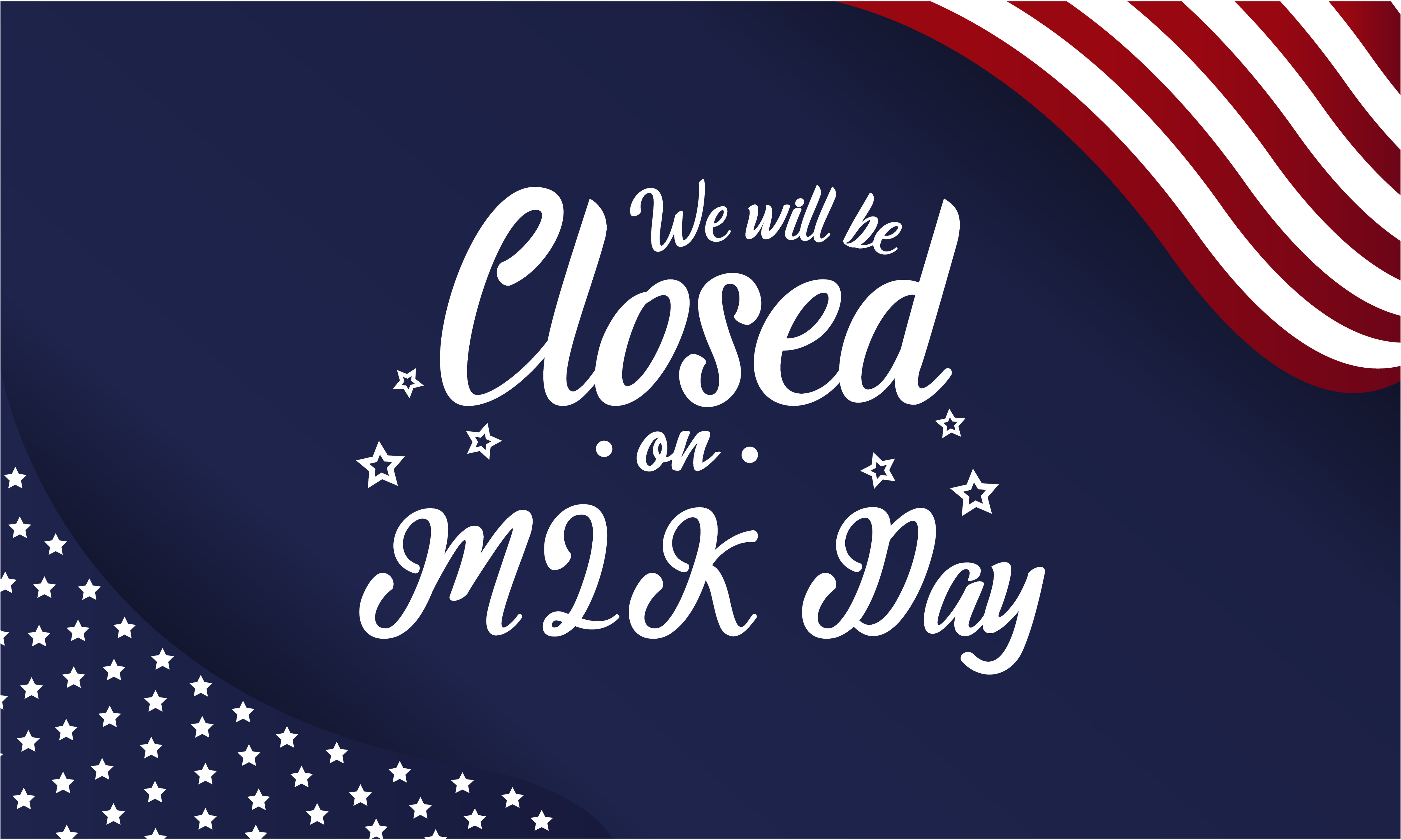 Closed on Monday, January 16 in honor of Martin Luther King Day