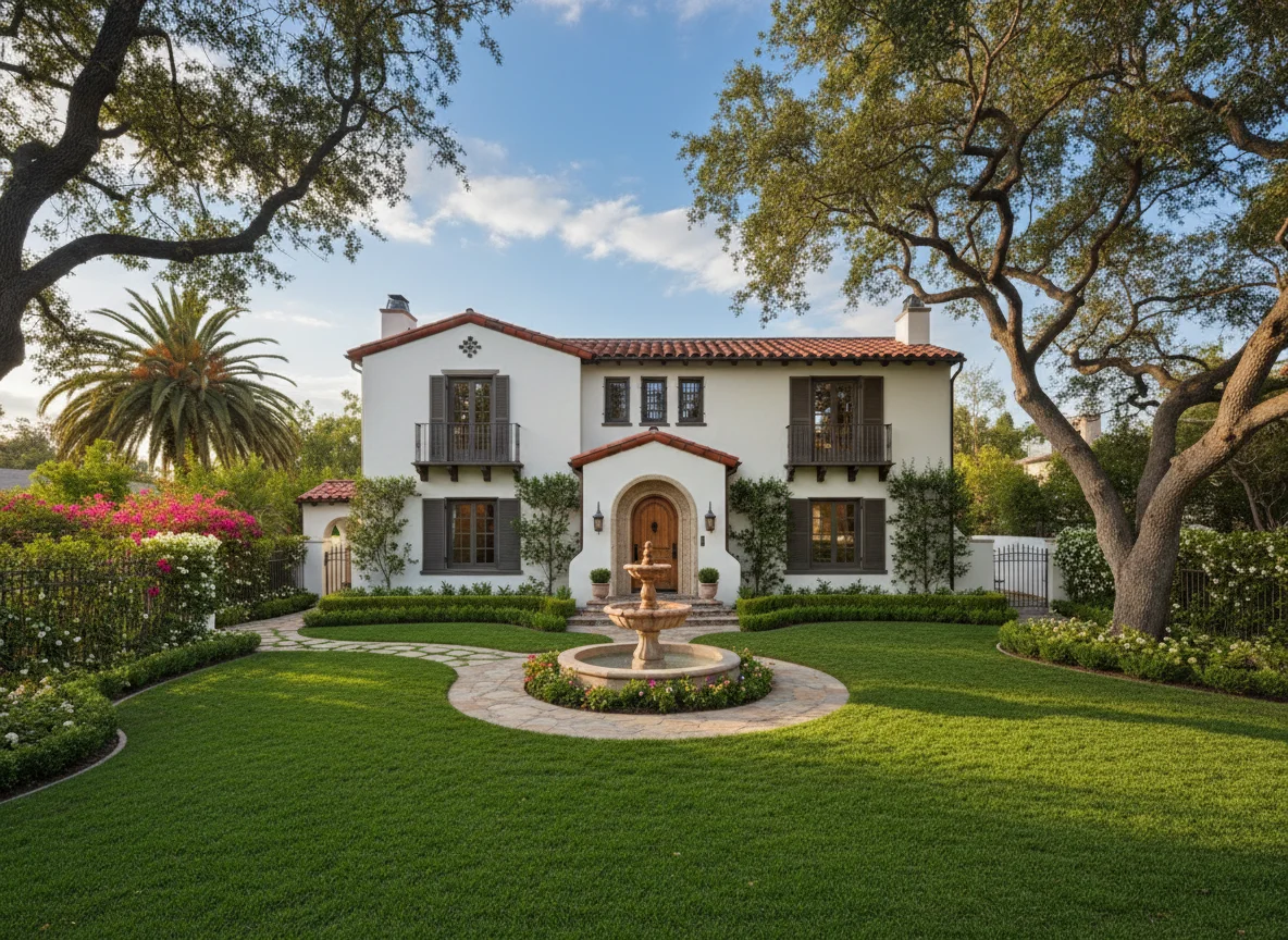 Spanish revival home exterior near Hollywood