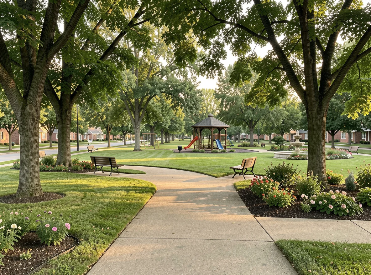 Neighborhood park and green space near Royal