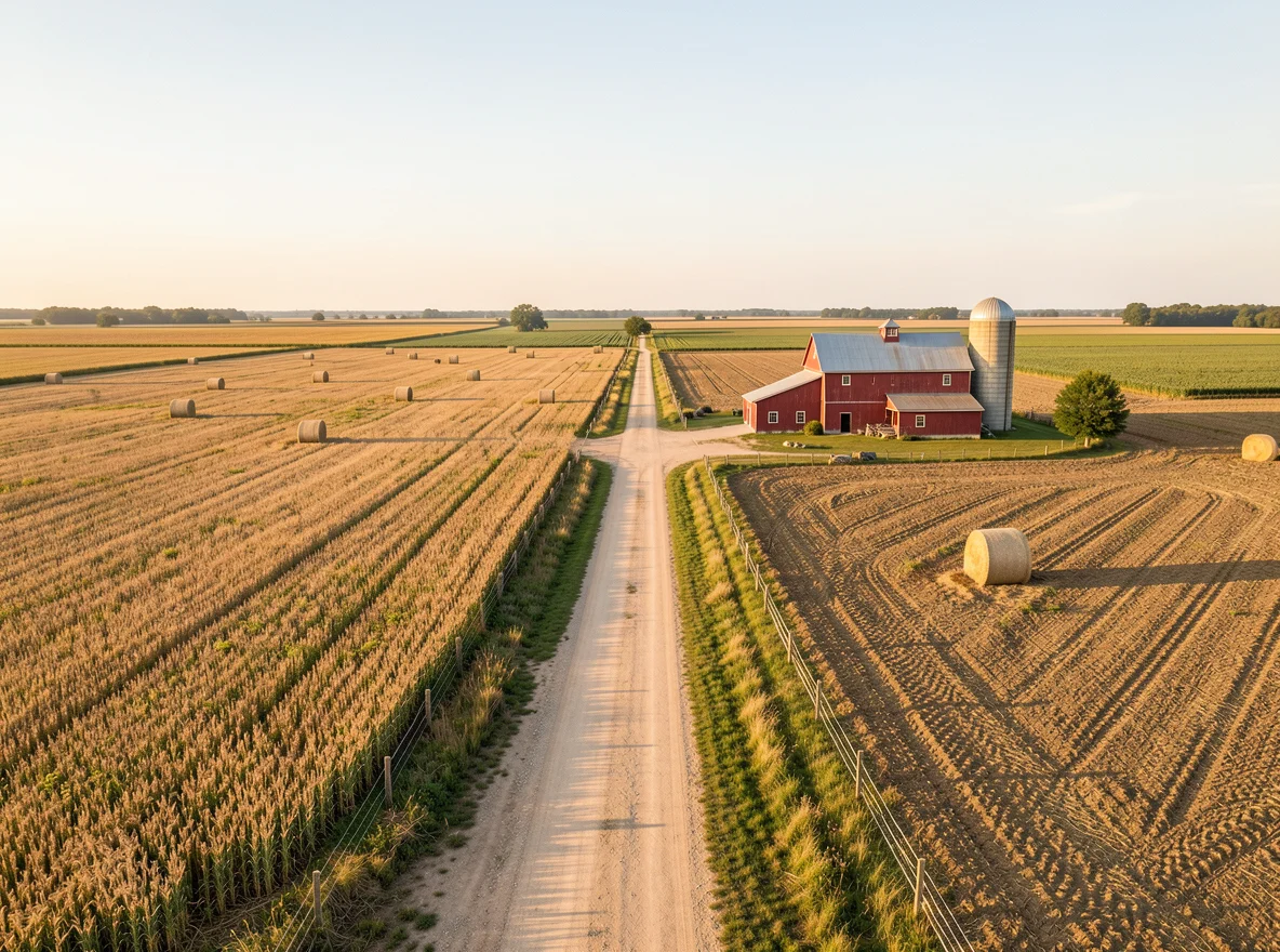 Hartley, Iowa rural landscape near town