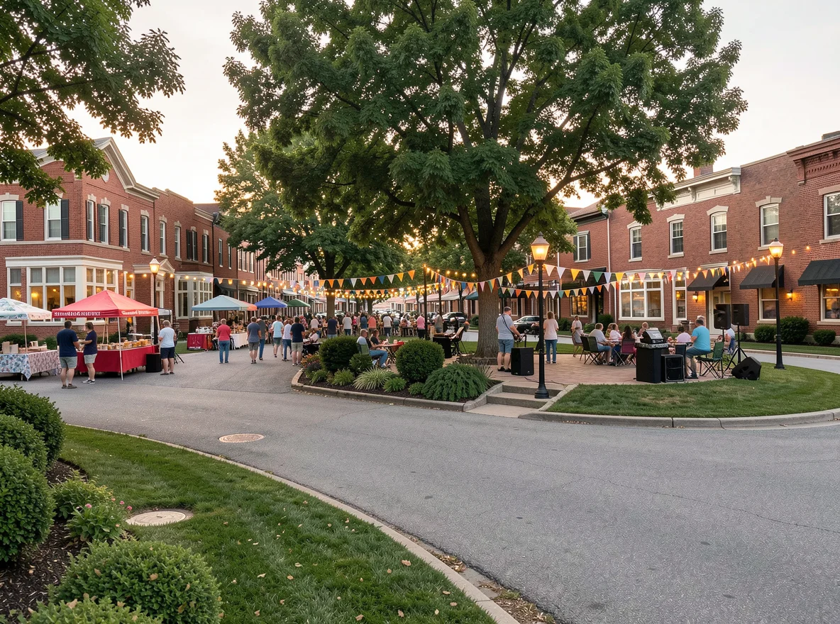 Community scene in Spencer, Iowa