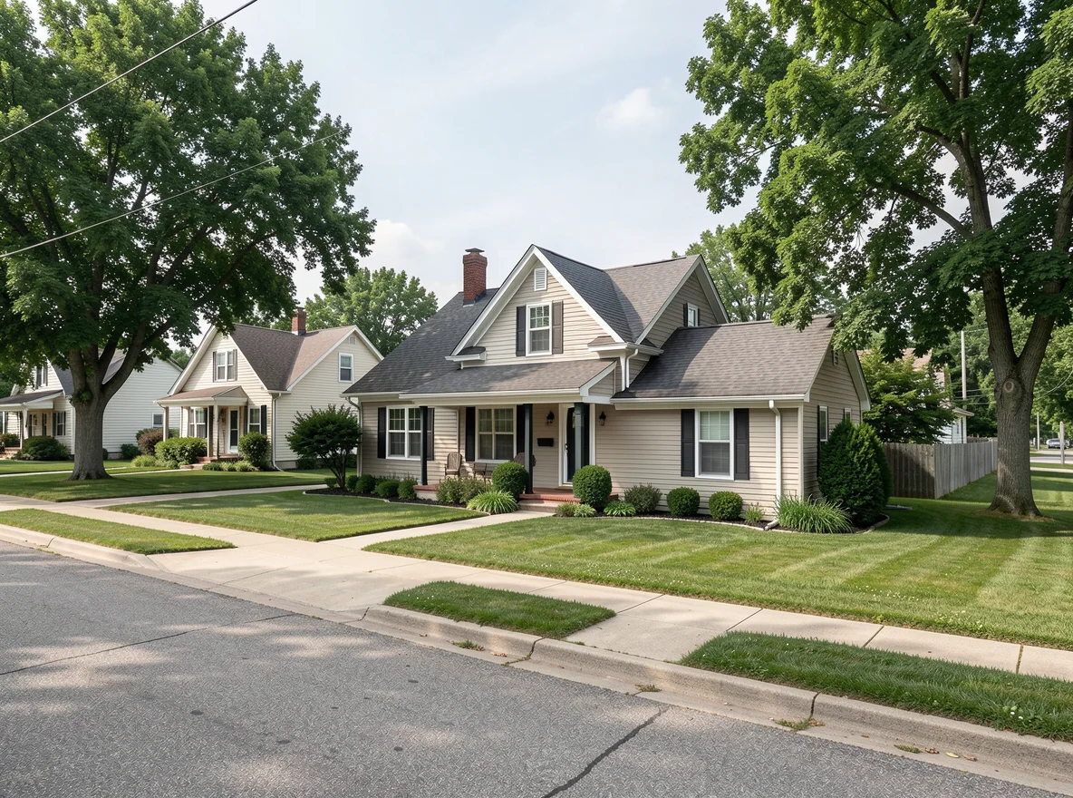 Rural streetscape in Royal, Iowa