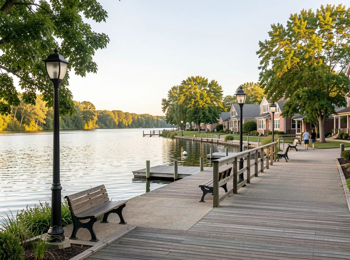 Lakeside scenery near Spencer, Iowa