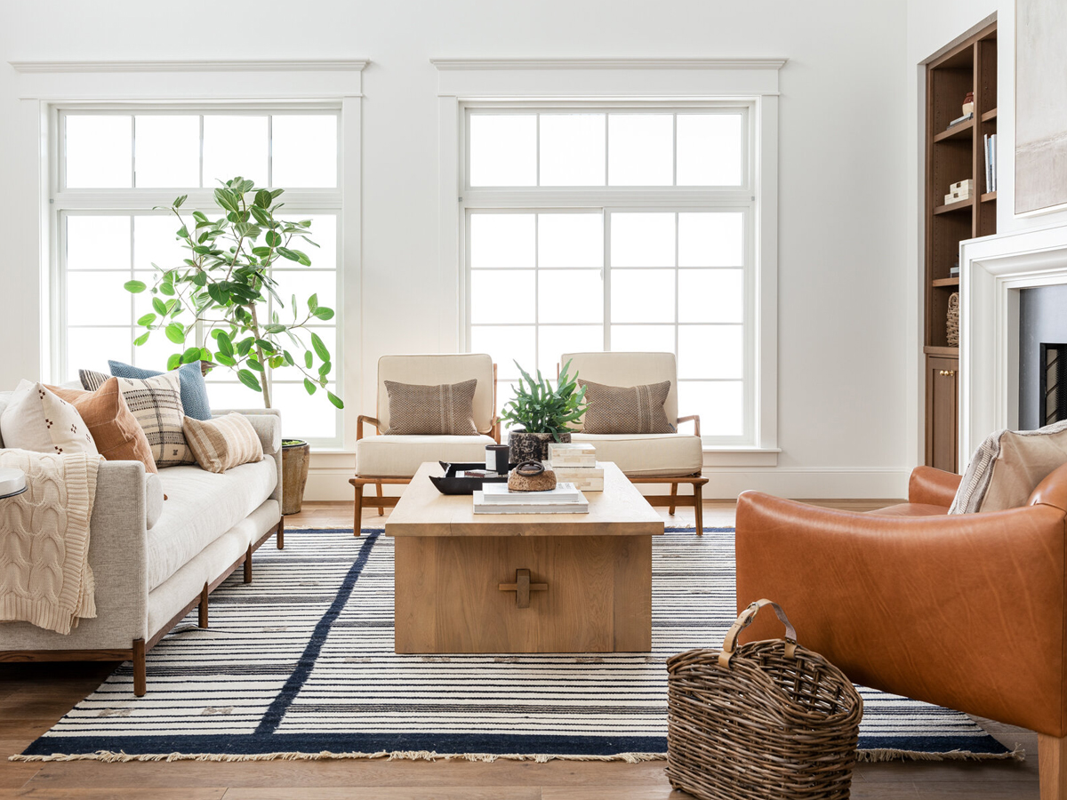 Warm layered living room