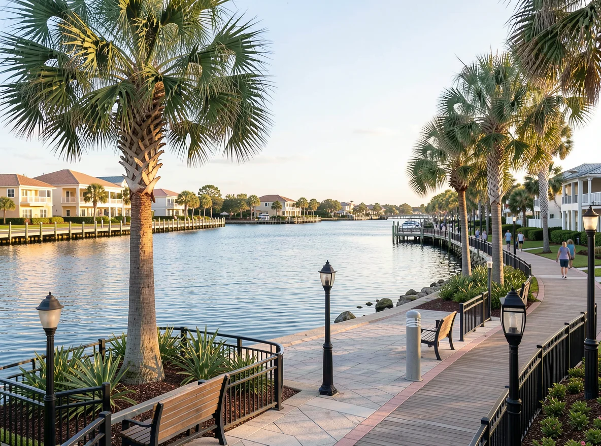 Waterfront scene in Boca Raton