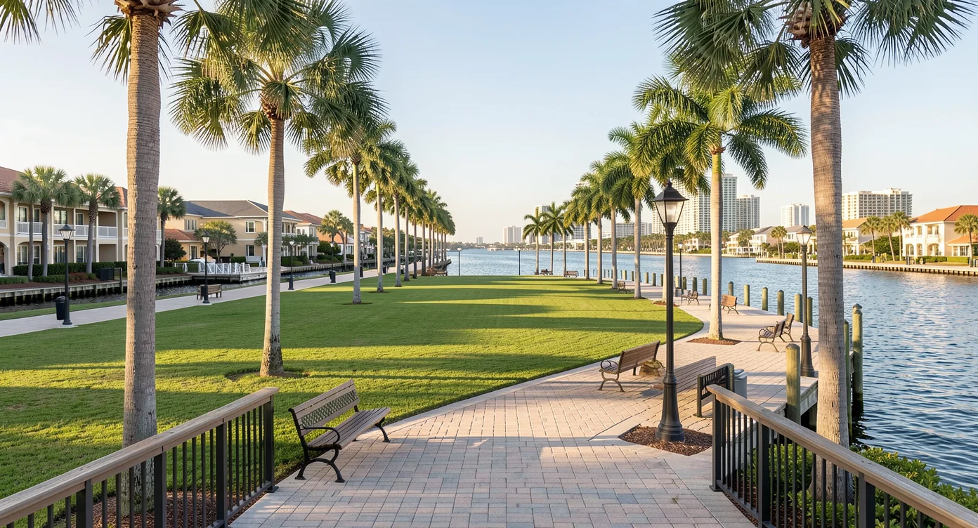 Waterfront scene in Fort Lauderdale