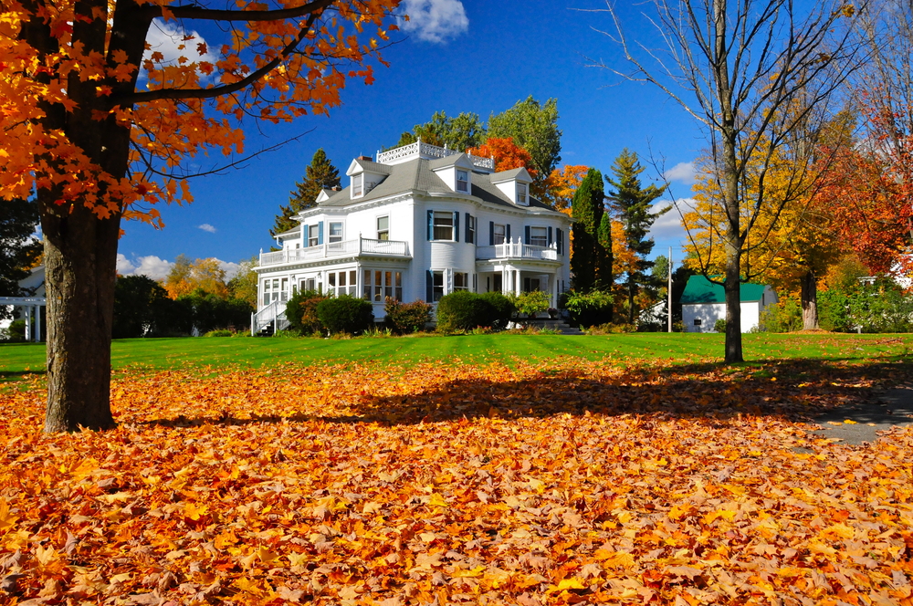 home in Vermont during autumn