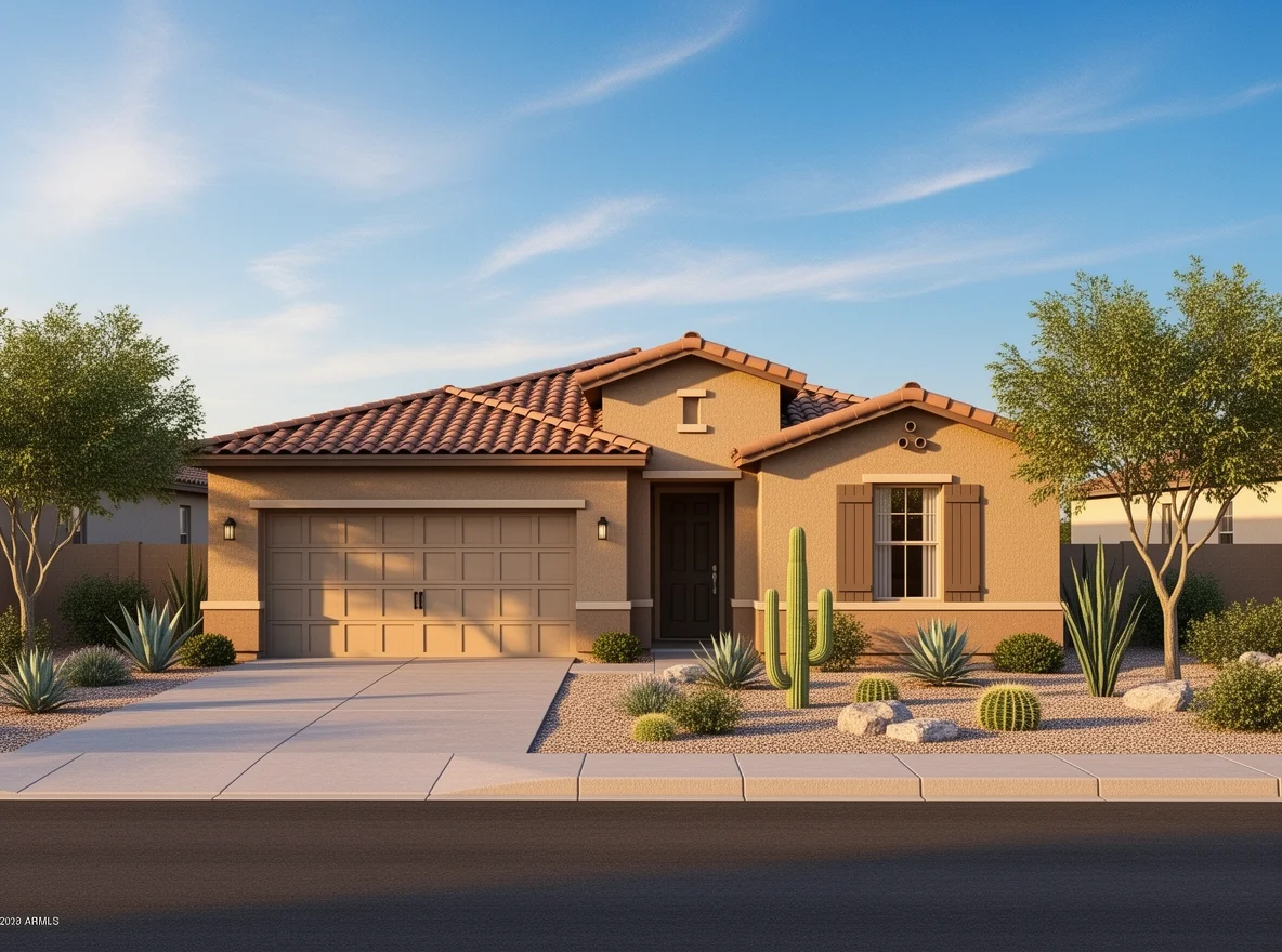 Southwest-style home exterior with desert landscaping in Phoenix