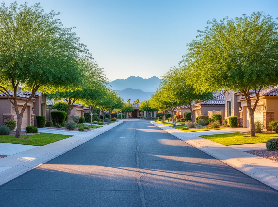 Well-kept neighborhood street in Litchfield Park