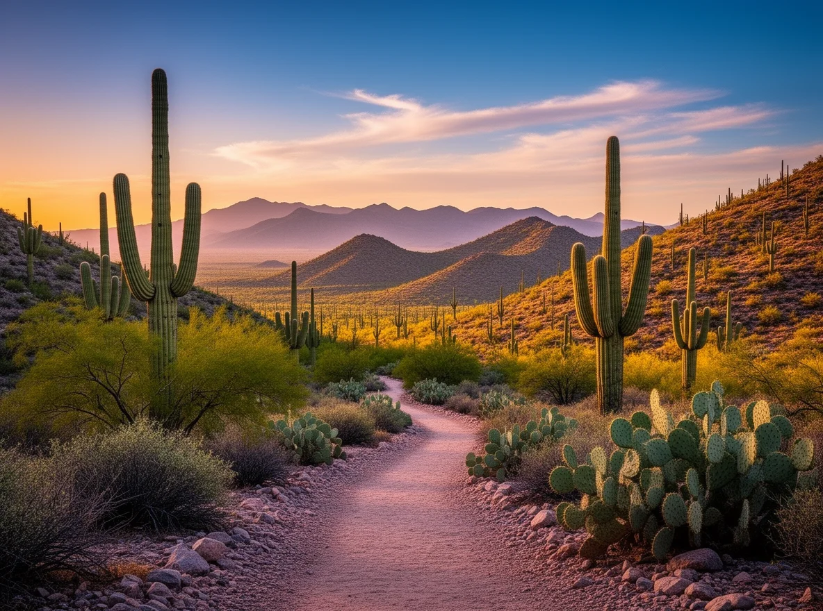 Desert foothills and trail near Anthem, Arizona