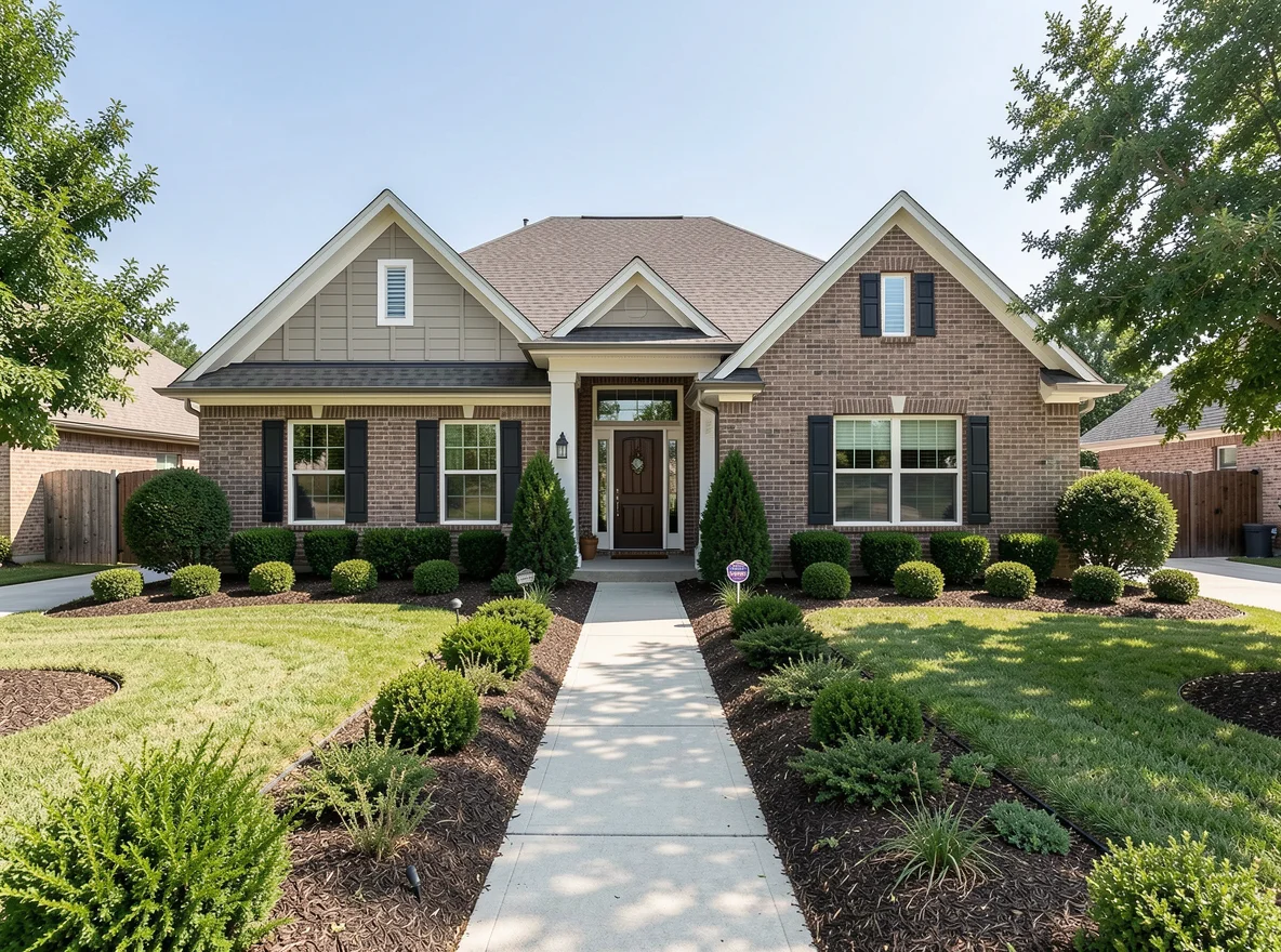 Curb appeal improvements for a suburban Texas home