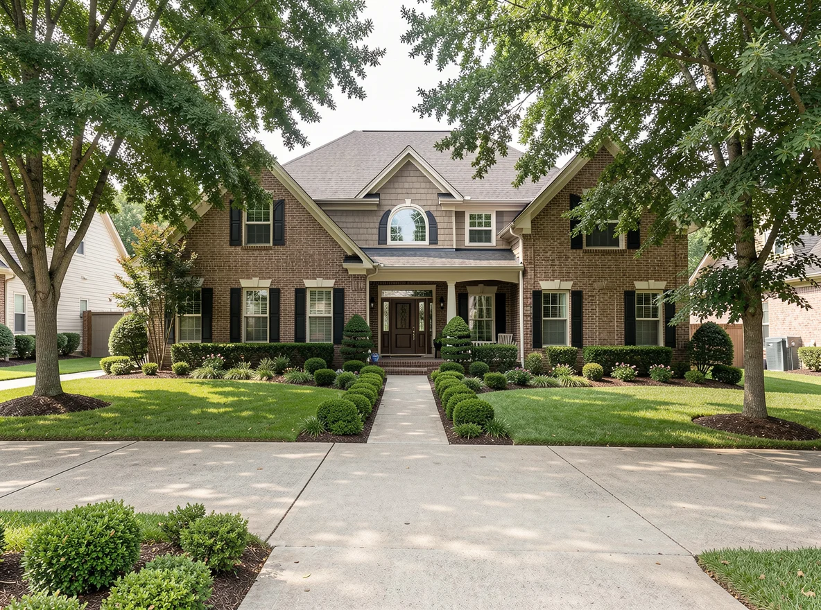 Suburban home exterior in Roswell