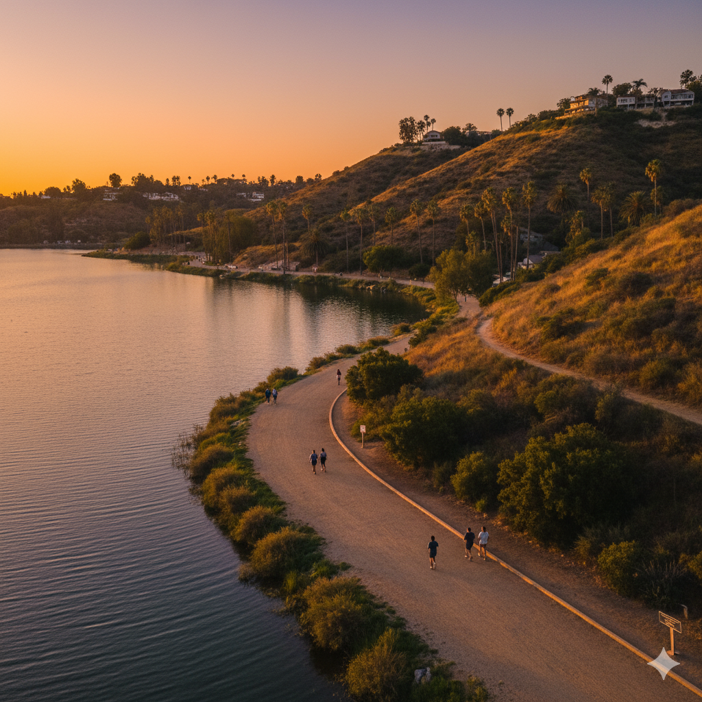 Walking trails along Lake Murray