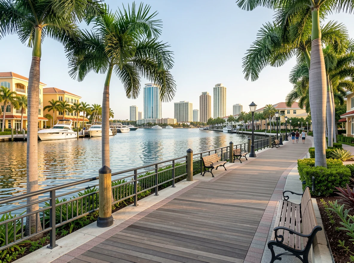 Waterfront scene in Fort Lauderdale