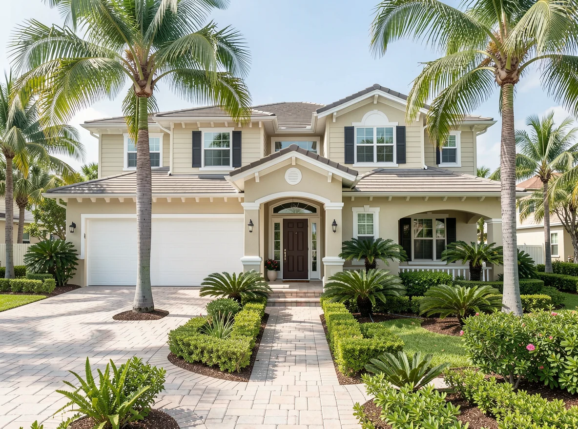 Coastal home exterior in Pompano Beach