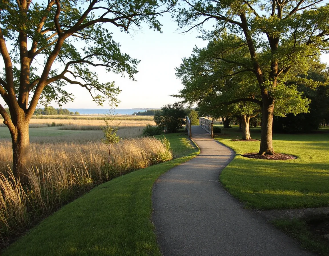 Coastal park trail near Lewes, Delaware