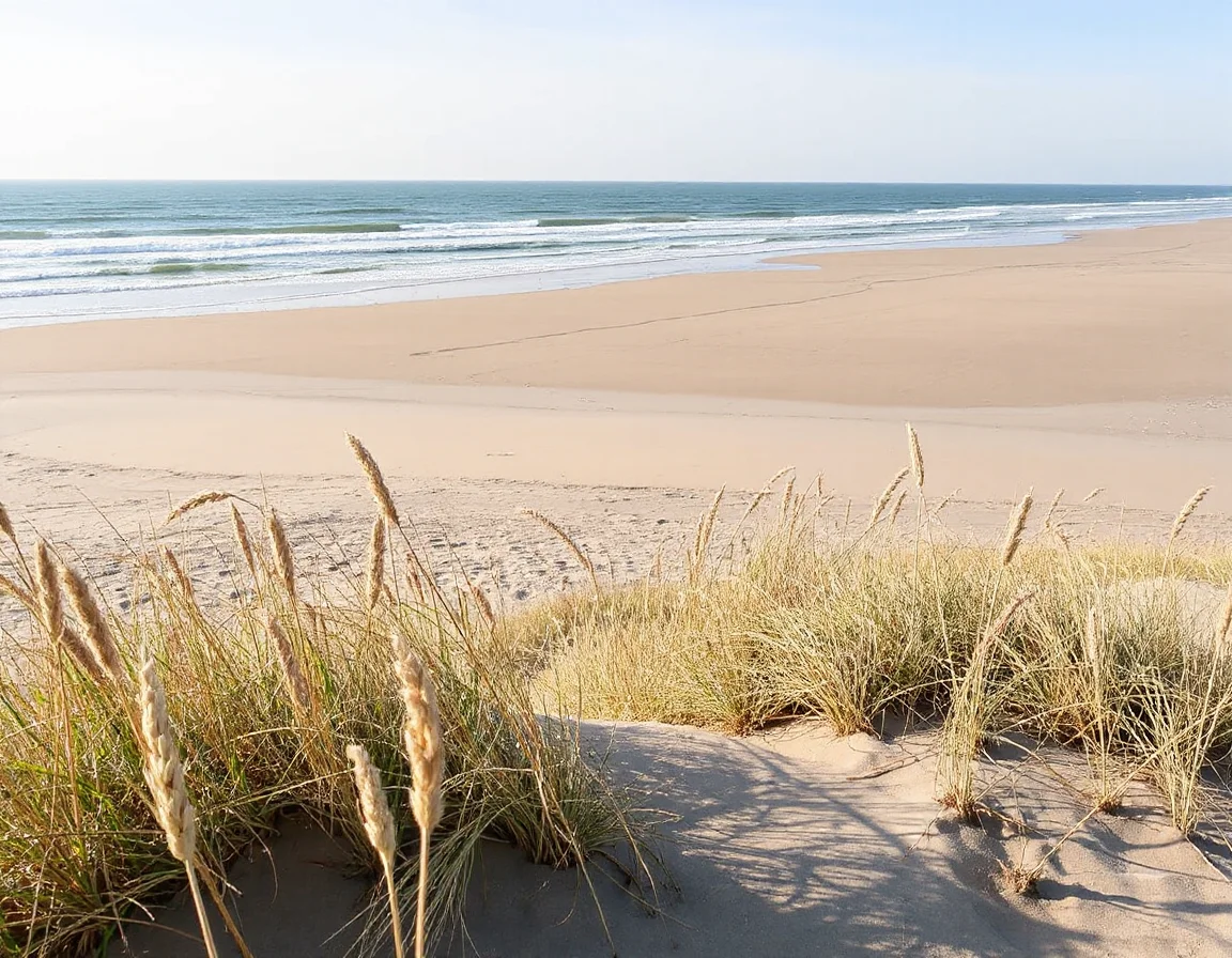 Dune-lined shoreline near Rehoboth Beach