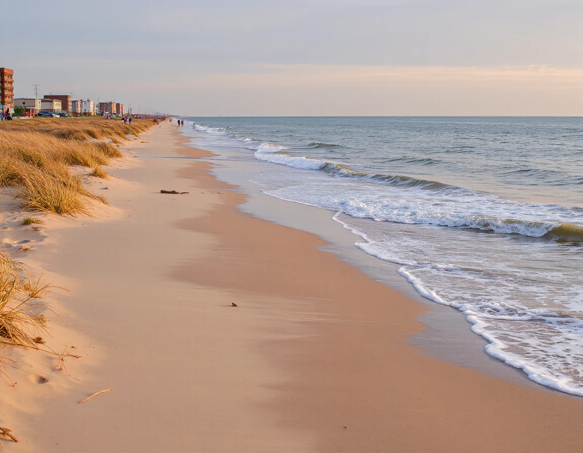 Autumn shoreline near the Rehoboth Beach boardwalk