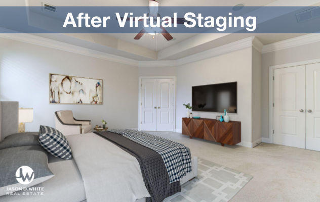 image of virtual staging by graphic artist of home for sale in Austin TX