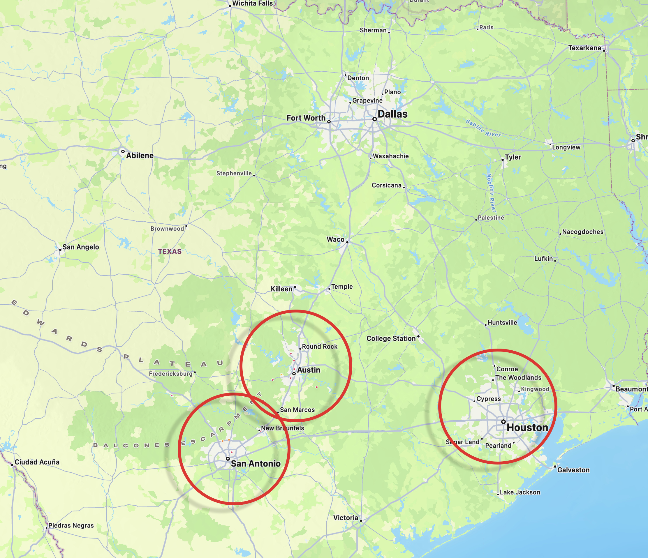 image of discount real estate brokers service area map