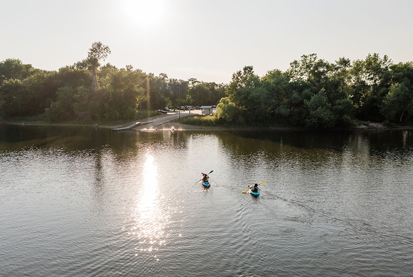 Raccoon River Park in West Des Moines and surrounding real estate