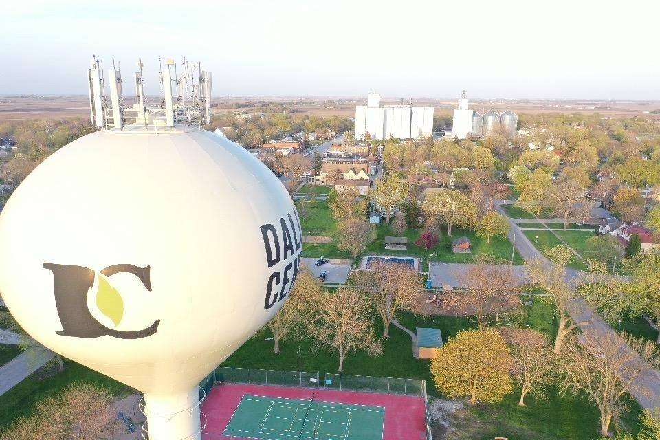 Dallas Center Iowa acreages and homes for sale by water tower