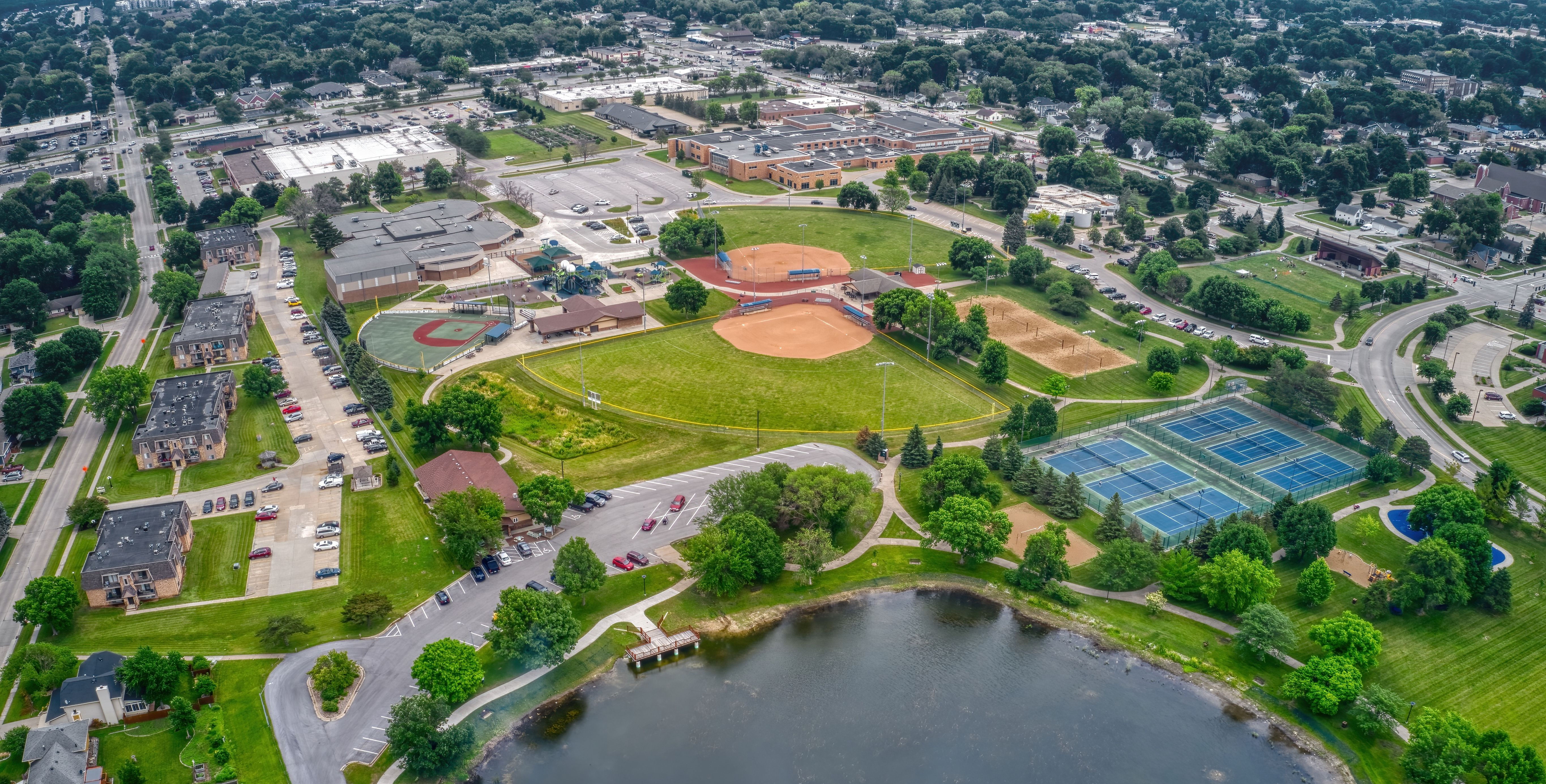 Aerial photo over Ankeny Iowa Real Estate