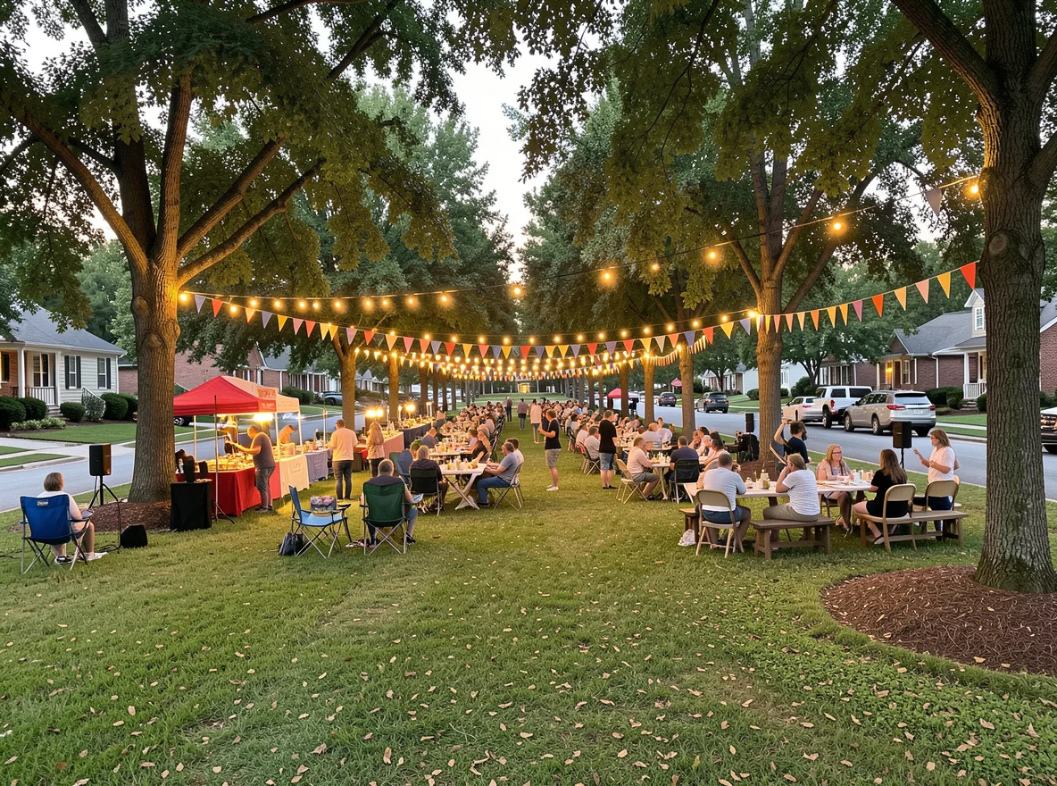 Community park scene in Garden City