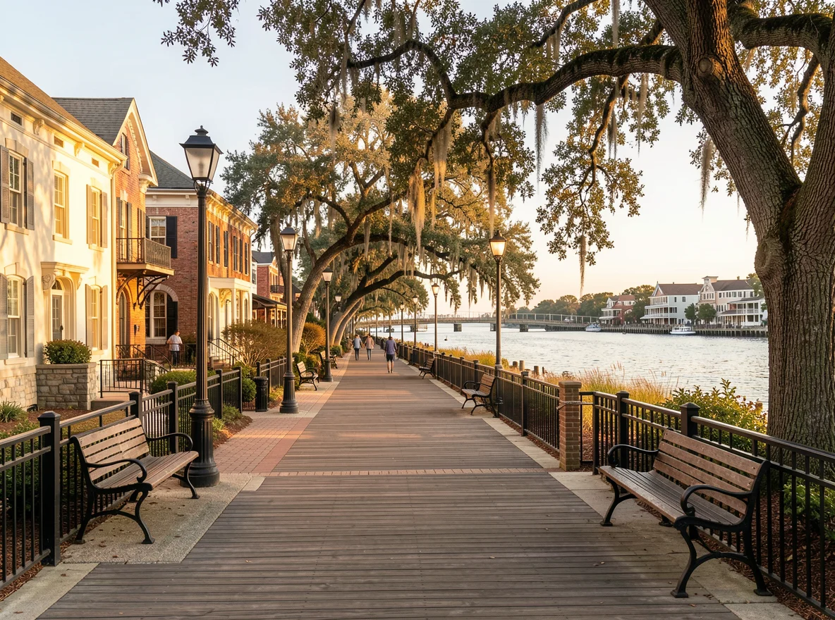 Savannah waterfront view