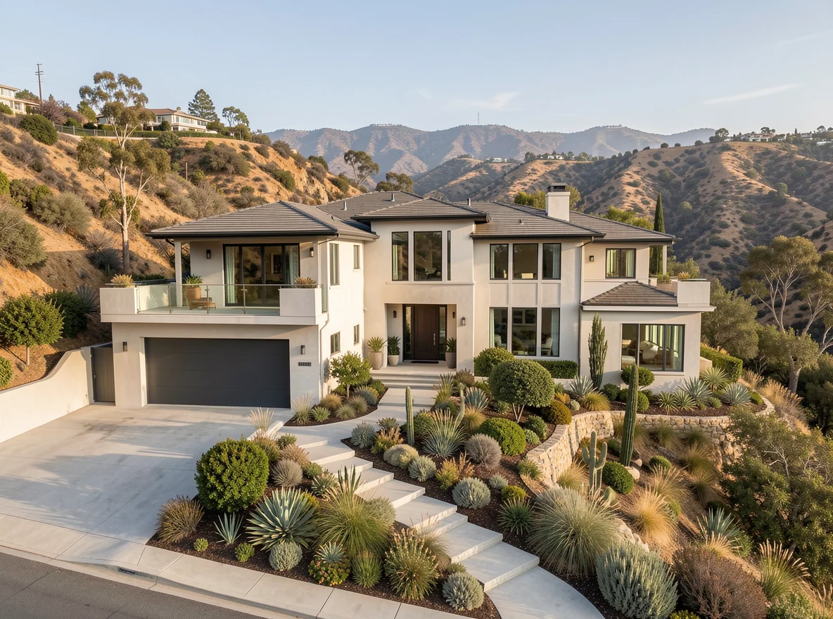 Modern hillside home in Hollywood Hills