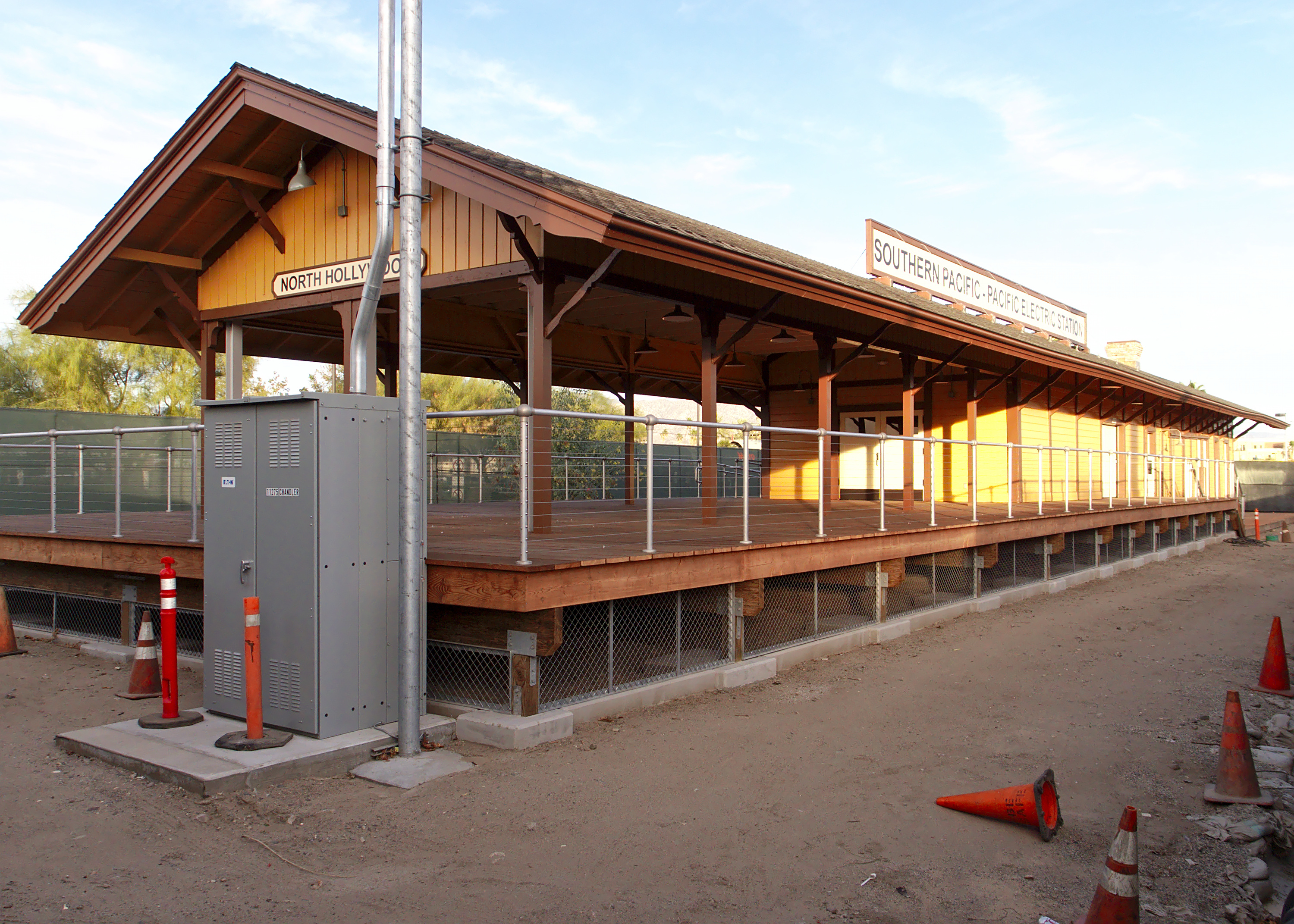 Historic Southern Pacific Pacific Electric station building in North Hollywood near Toluca Lake