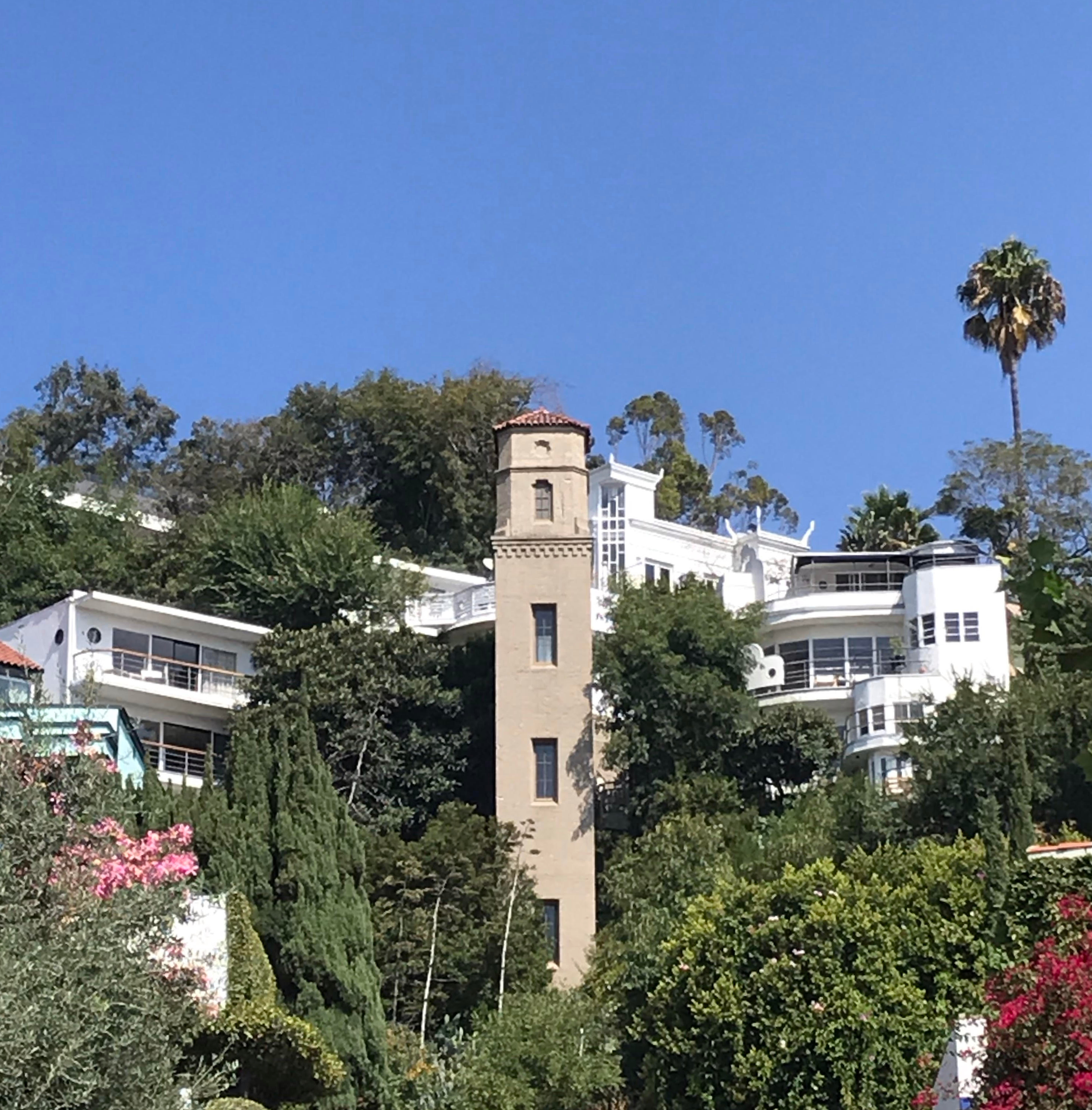 High Tower elevator in Hollywood Heights above Hollywood Bowl in Los Angeles.