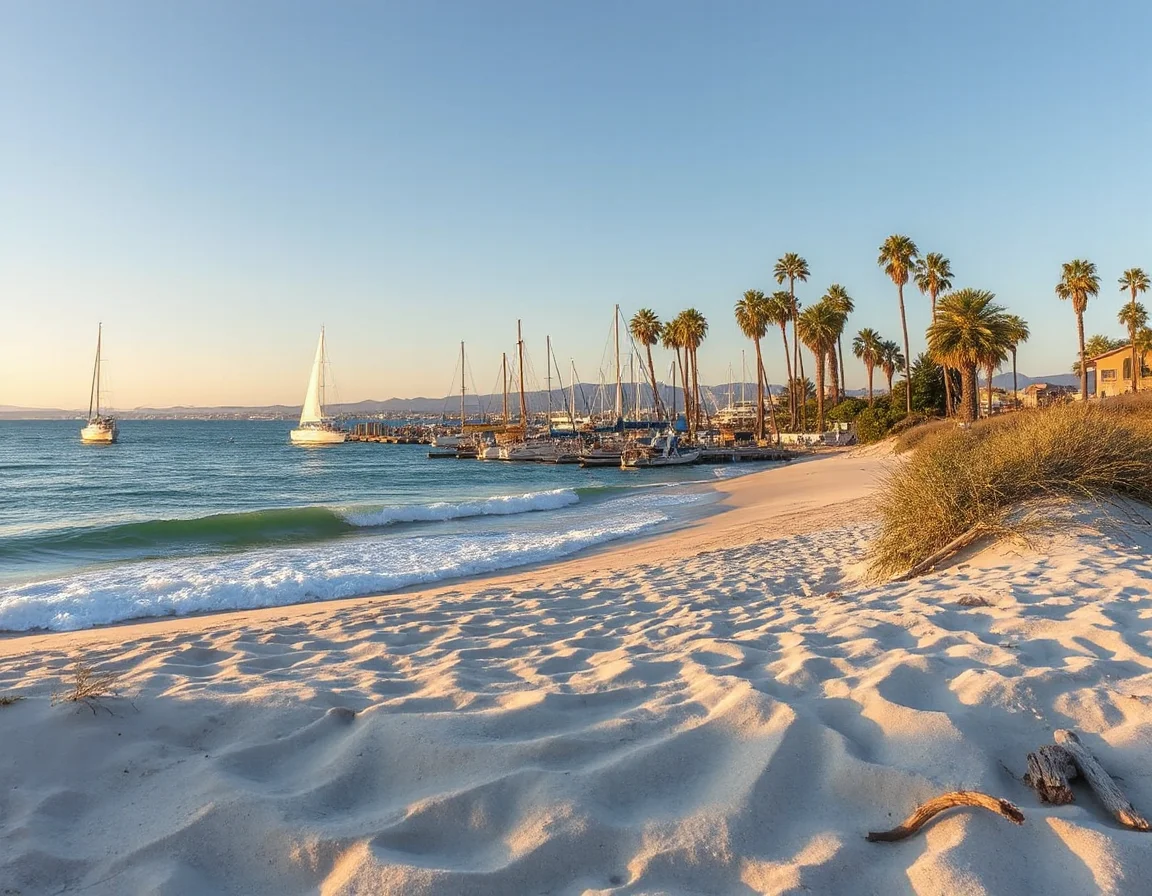 Marina del Rey harbor and sailboats