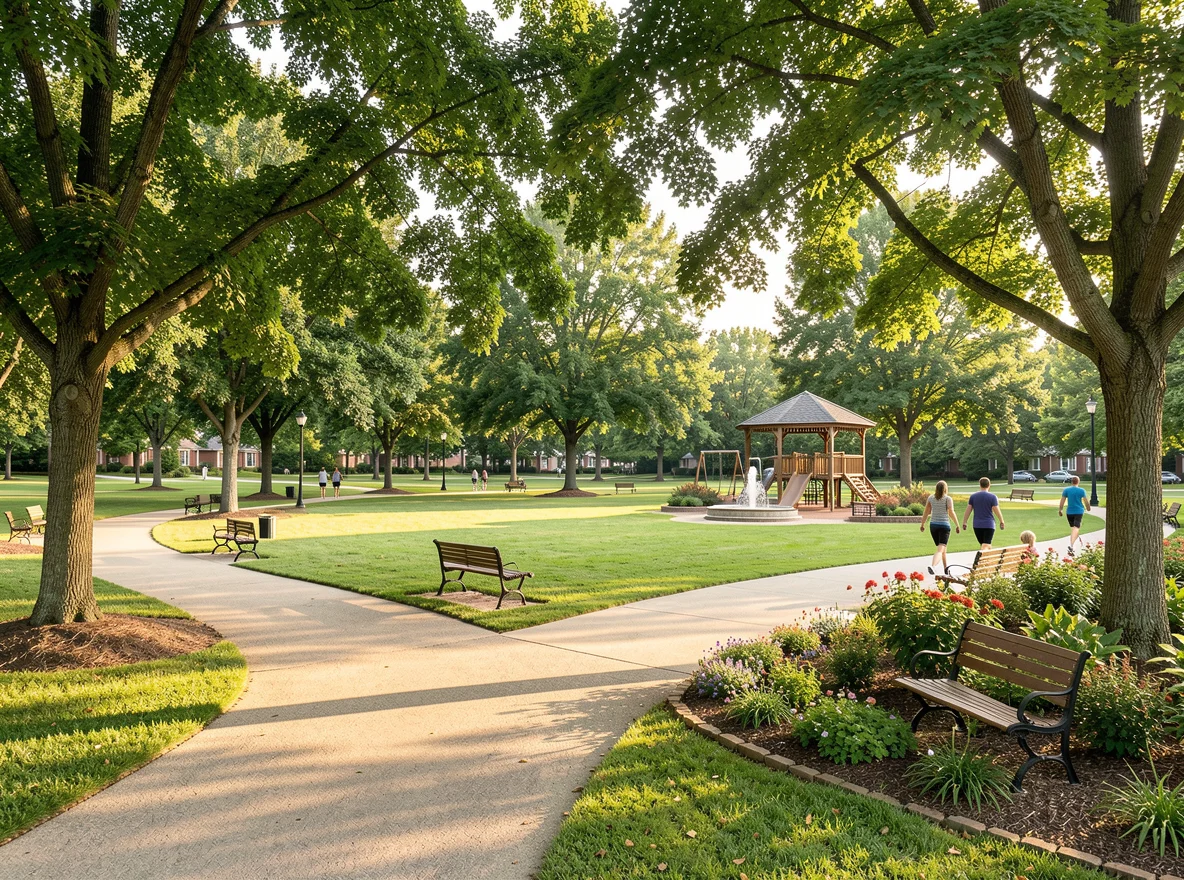 Park and walking paths near Huntersville, North Carolina