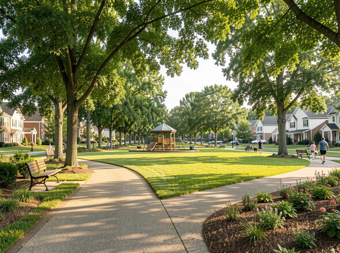 Neighborhood park and green space in Harrisburg, North Carolina