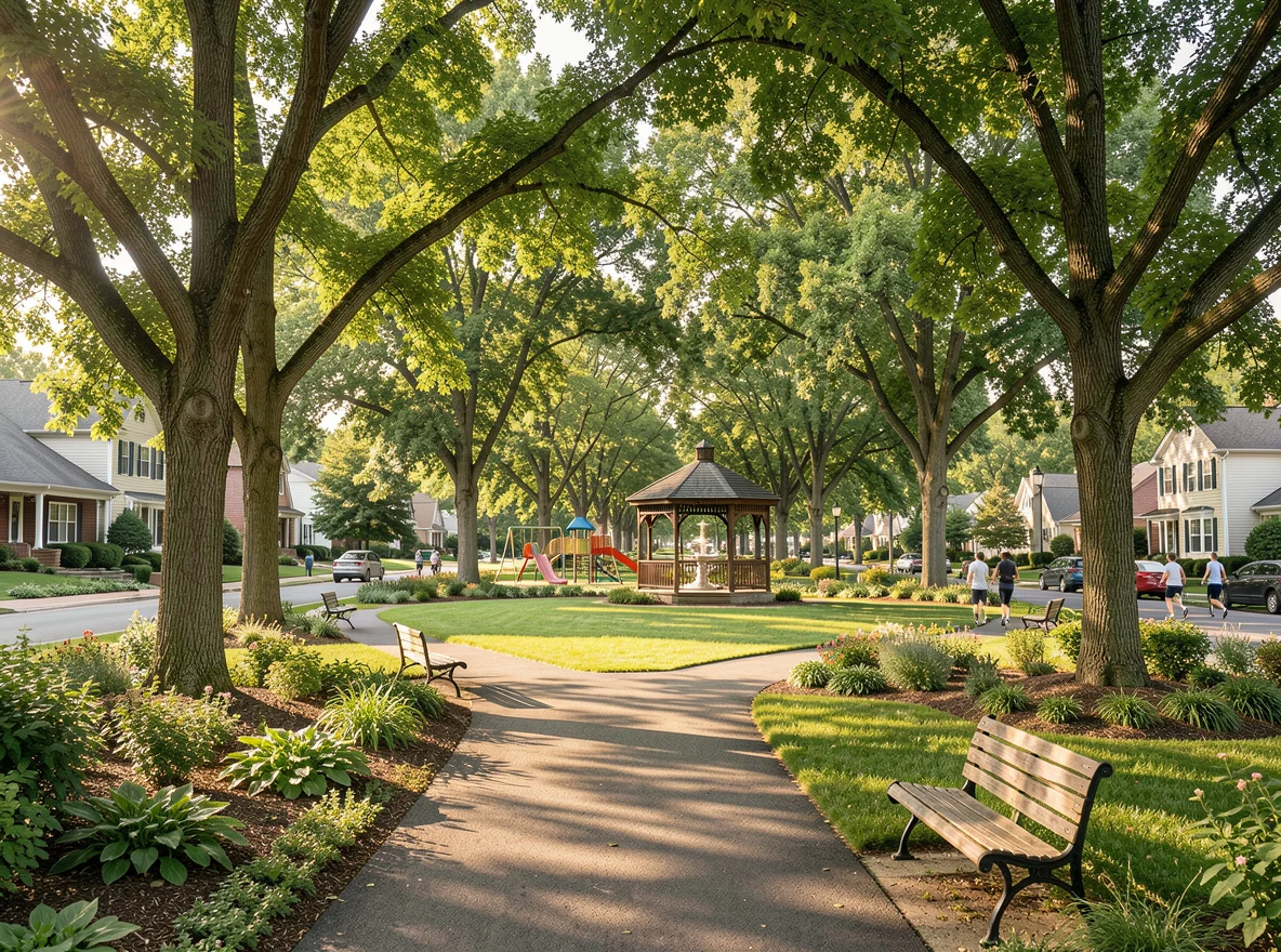Charlotte neighborhood park and residential setting