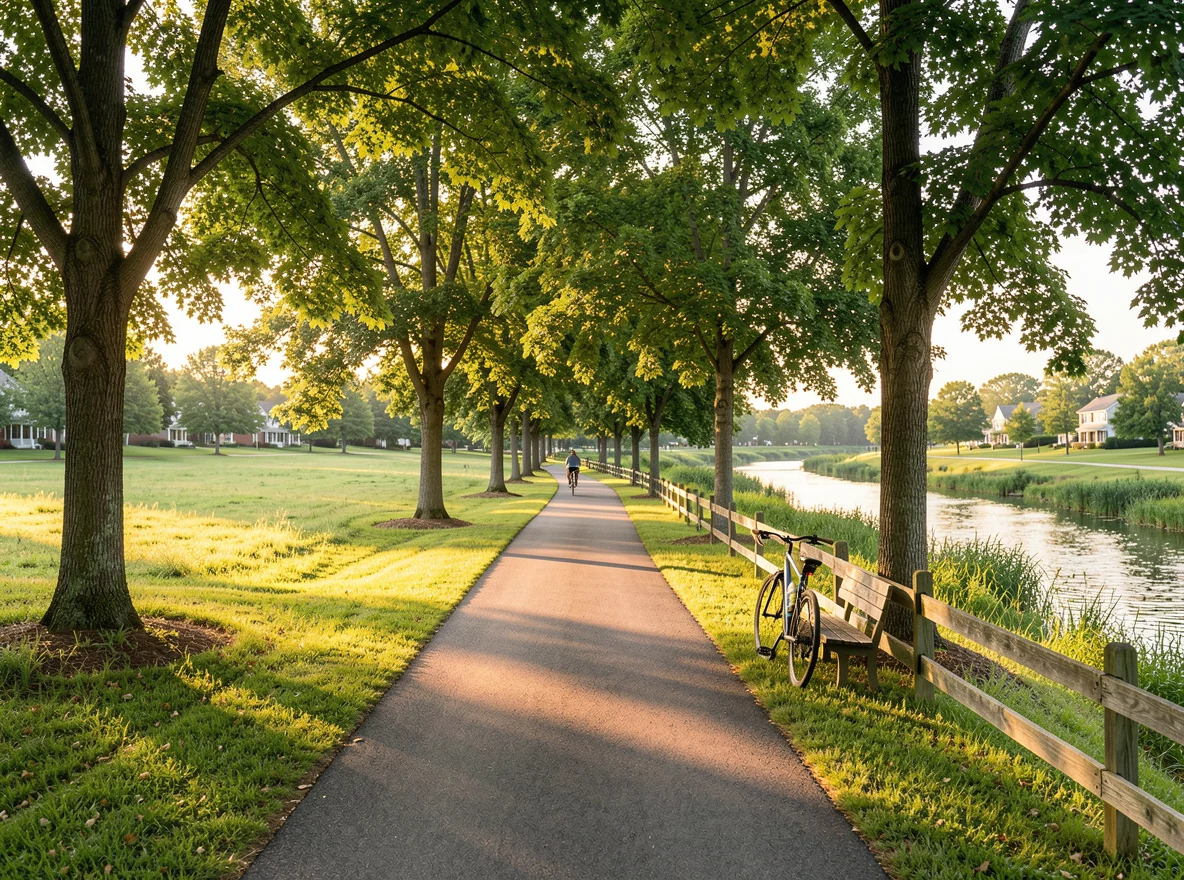 Outdoor recreation scene in Harrisburg, North Carolina