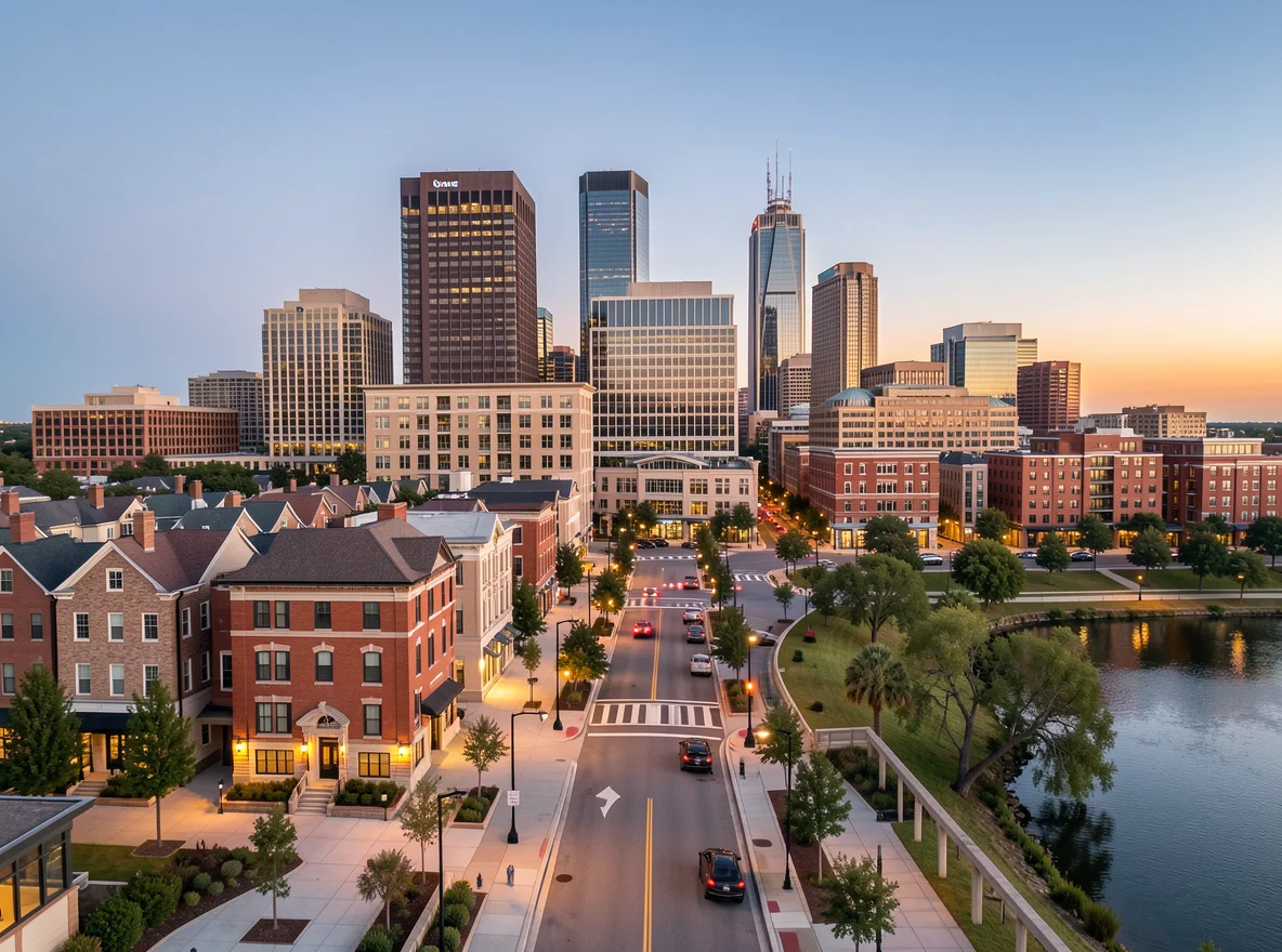 Charlotte skyline and urban energy