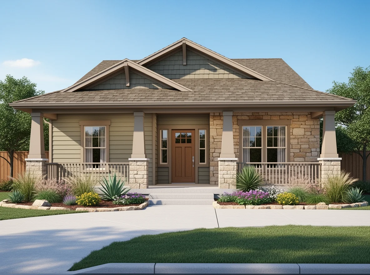 Modern craftsman-style home exterior in Austin