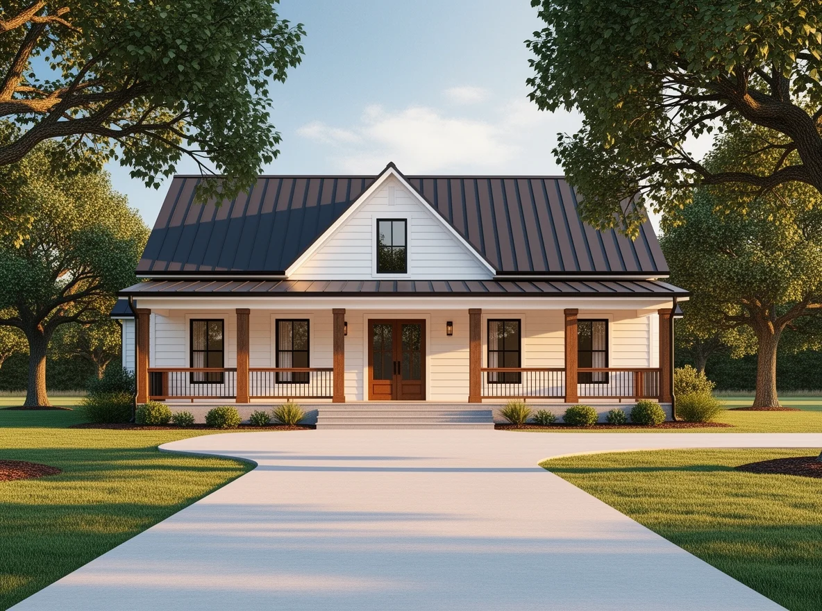 Modern farmhouse style home exterior in Elgin