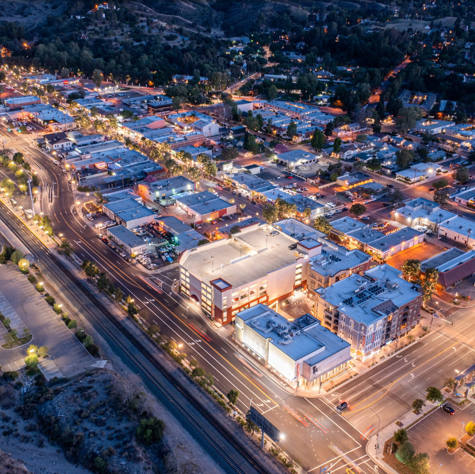 Overview of Old town Newhall in Santa Clarita