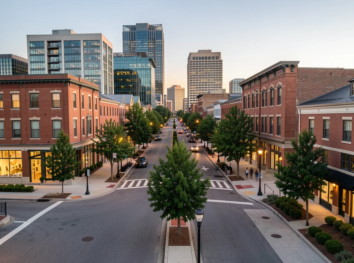 Downtown Wilmington streetscape in New Castle County