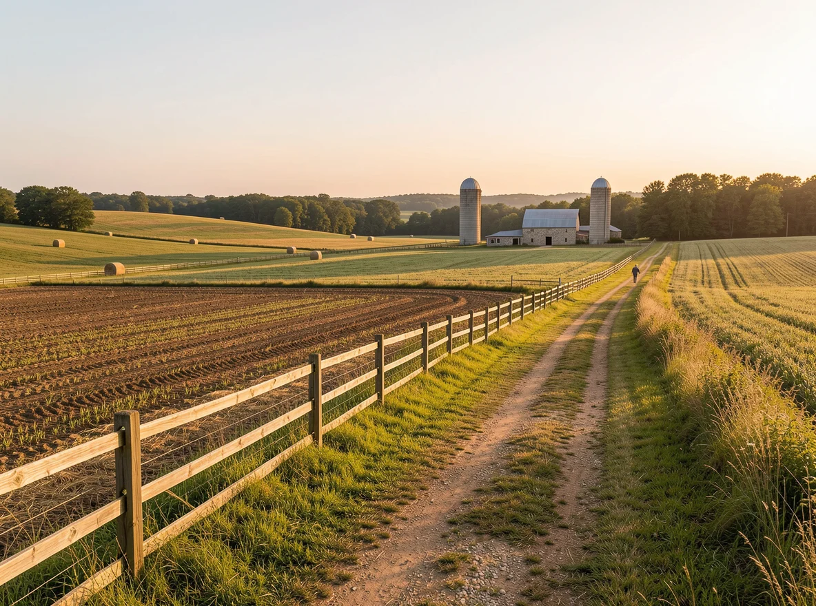Rolling Chester County farmland and preserved countryside