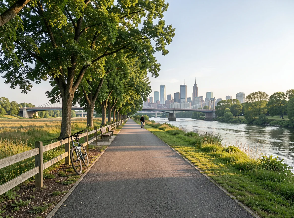 Philadelphia outdoor recreation trail scene