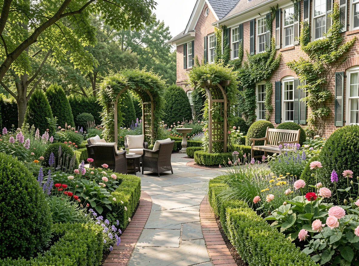 Inviting backyard prepared for home showings