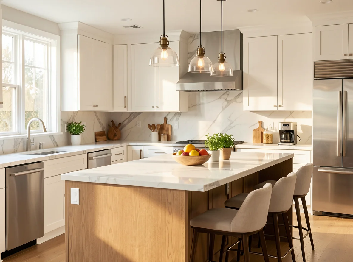 Sophisticated kitchen prepared for sale