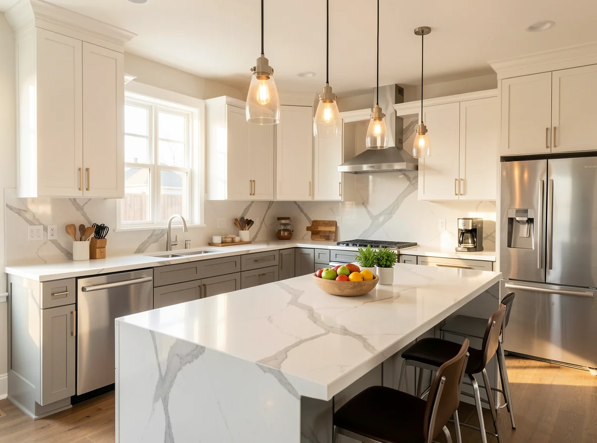 Freshly updated kitchen prepared for home sale