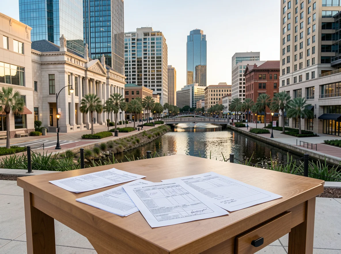 Florida property records and closing review concept