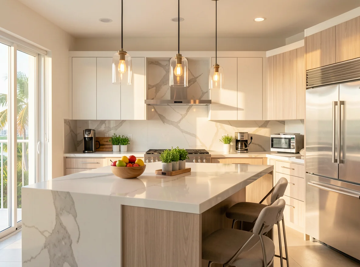 Modern Miami kitchen prepared for sale
