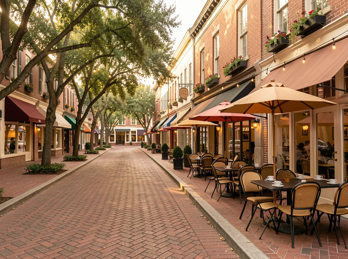 Historic downtown streetscape in Winter Garden, Florida